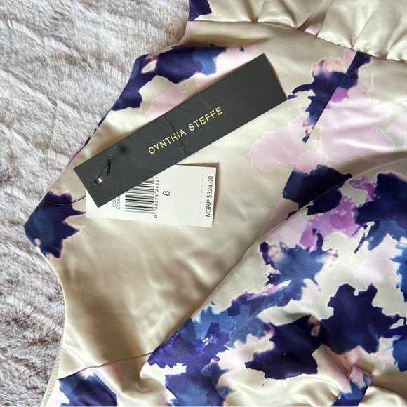 NWT Cynthia Steffe dress size 8 vintage retro 1950s style floral dress wedding - Picture 3 of 13